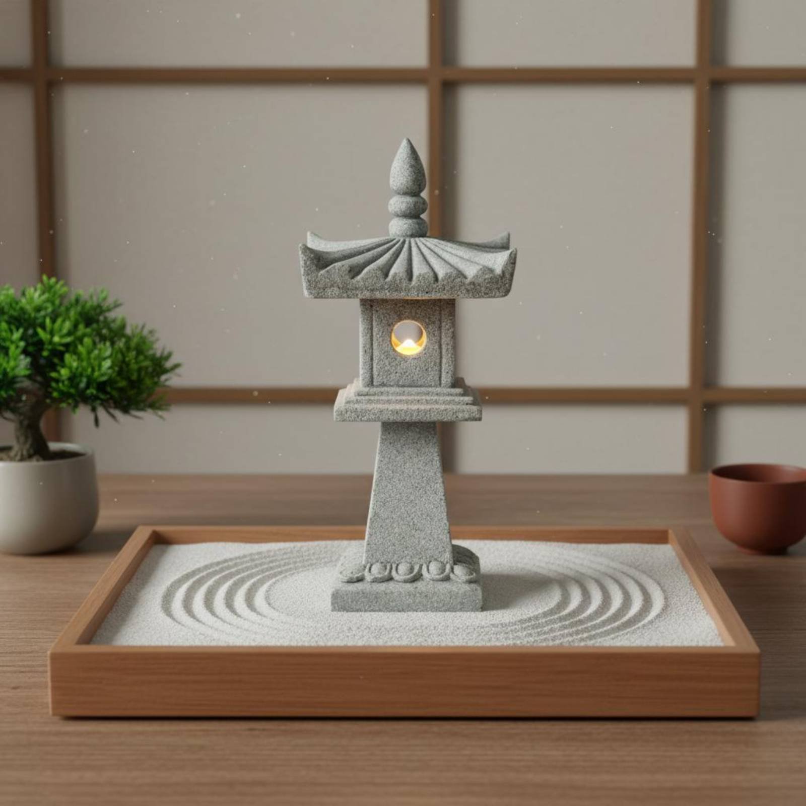 Bonsai Garden Usa - Farol de Piedra en Miniatura con