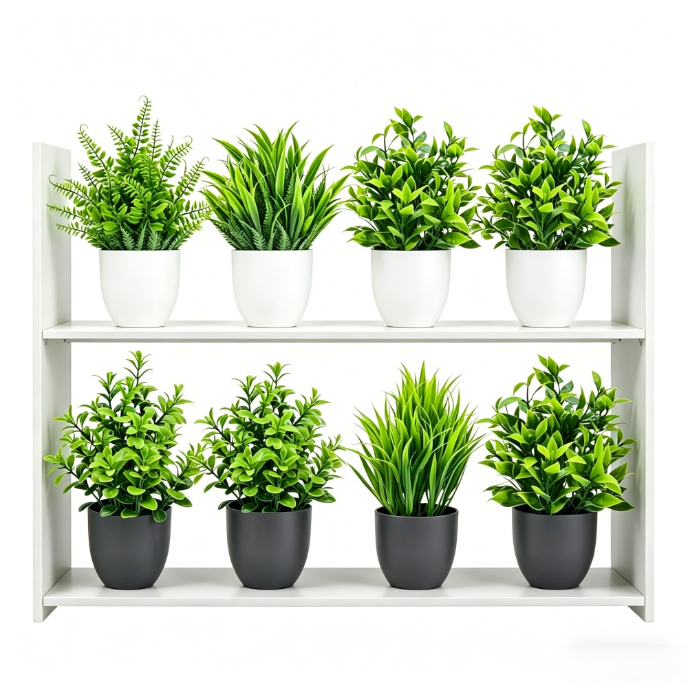 Bonsai Garden For Home - Juego de 4 Mini Plantas Artificiales