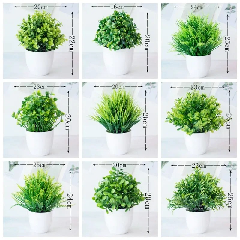 Bonsai Garden For Home - Plantas artificiales verdes bonsái, maceta de