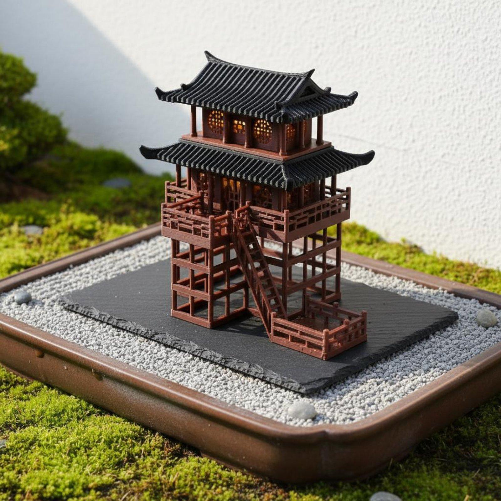 Bonsai Garden Usa - Miniatura de Pagoda de Plástico para
