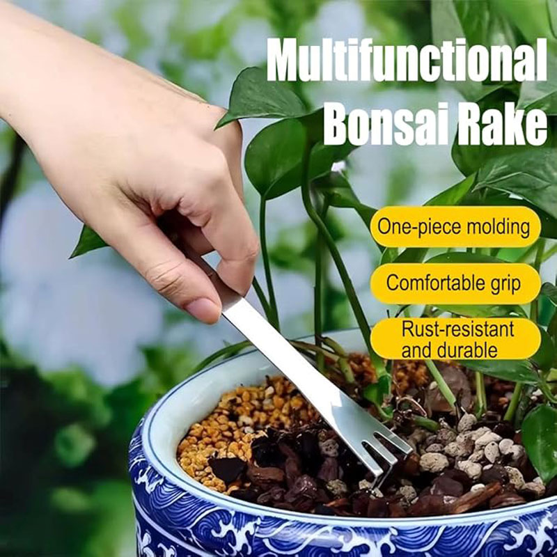 Rastrillo de raíces de acero i - Bonsai Garden Pot reseña y precio