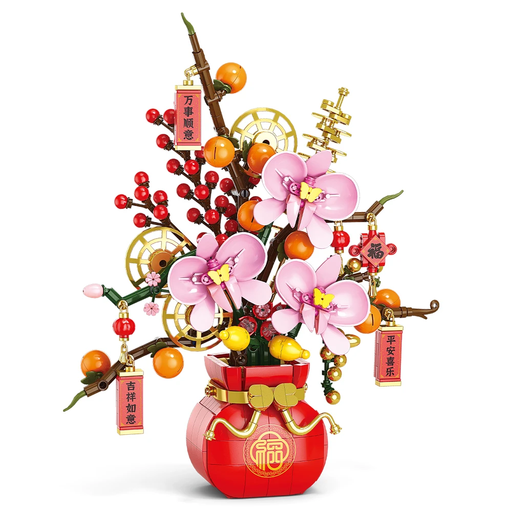 Ramo de flores creativo de ciu - Bonsai Garden Lego reseña y precio