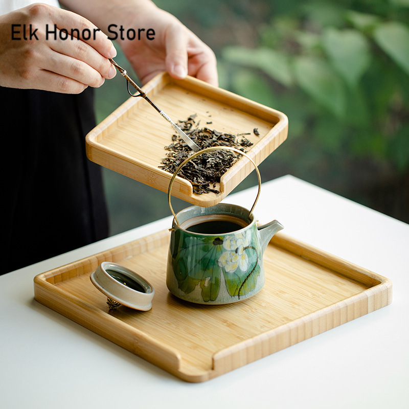 Bandeja de comida de bambú chi - Bonsai Garden For Home reseña y precio