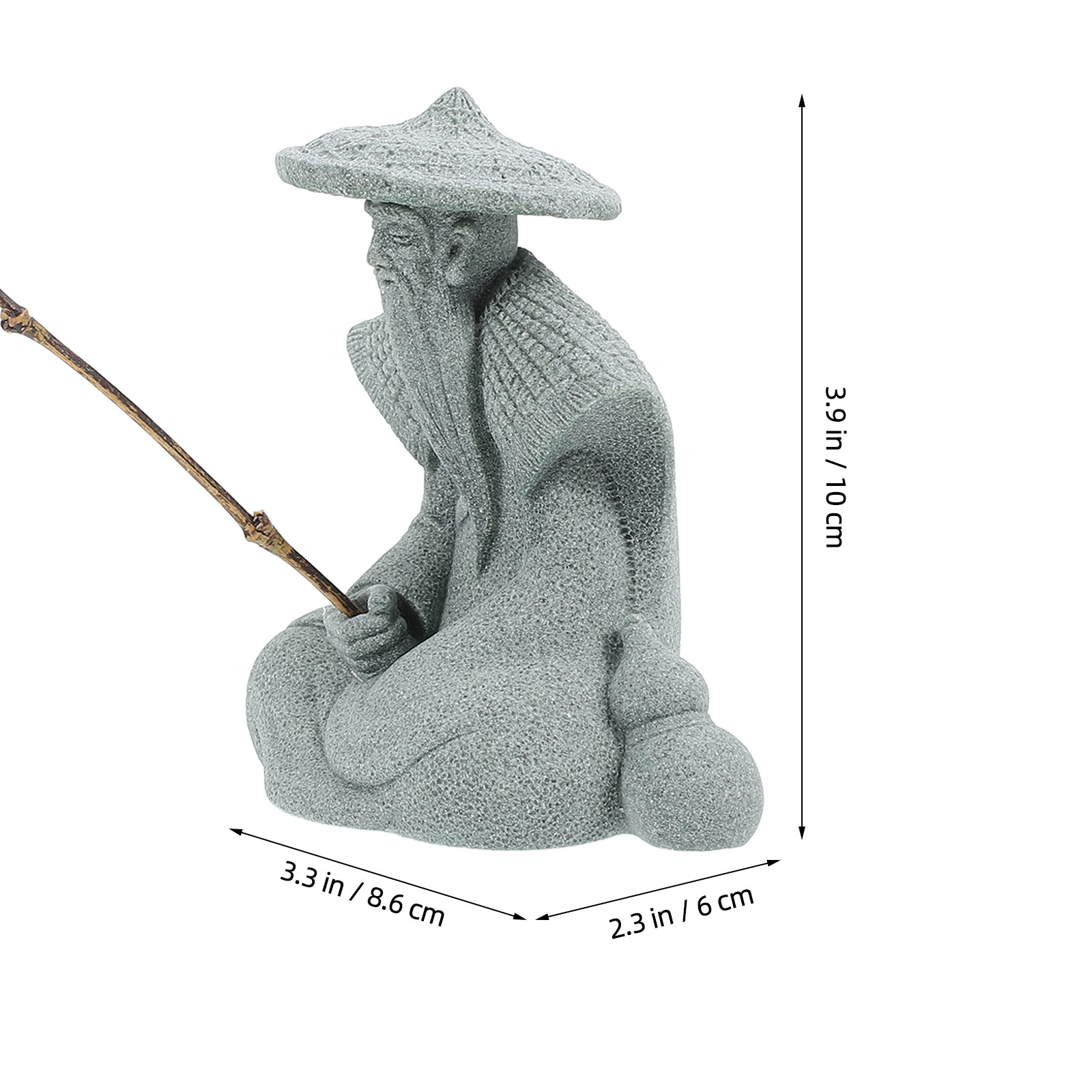 Pequeña Estatua de Pescador de - Bonsai Garden Usa reseña y precio