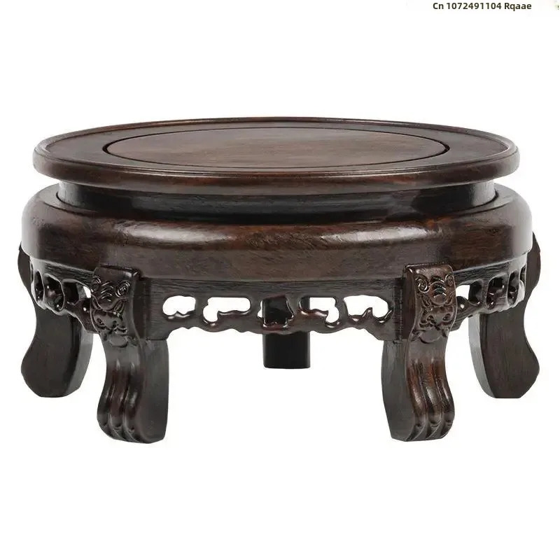 Mesa redonda de madera de éban - Bonsai Garden Display Stands reseña y precio