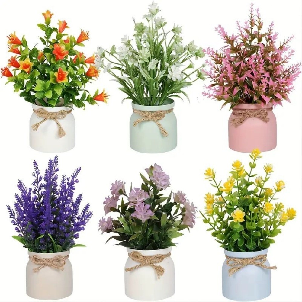 Nuevas flores falsas en maceta - Bonsai Garden For Home reseña y precio
