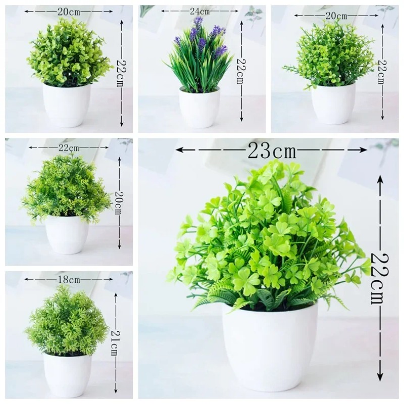 Plantas artificiales verdes bo - Bonsai Garden For Home reseña y precio