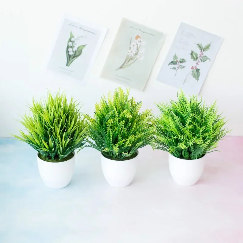 Plantas artificiales verdes bo - Bonsai Garden For Home reseña y precio